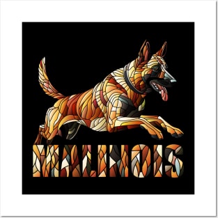 Belgian Malinois - Mosaic Art Posters and Art